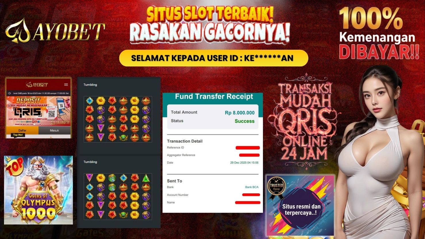 AYOBET JACKPOT SLOT GATES OF OLYMPUS 1000